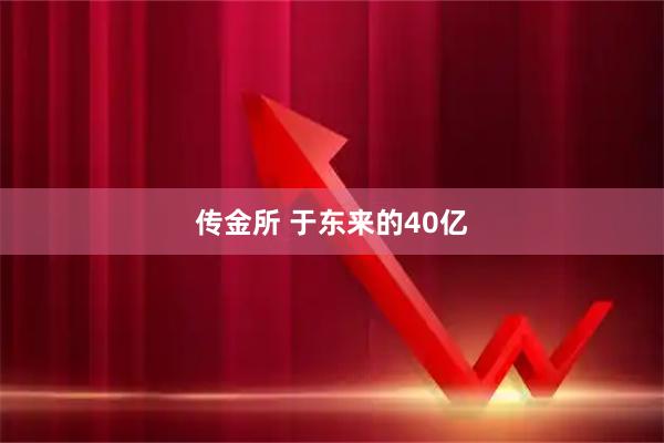 传金所 于东来的40亿